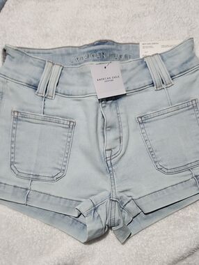American Eagle Outfitters Light Blue Denim Jean Shorts